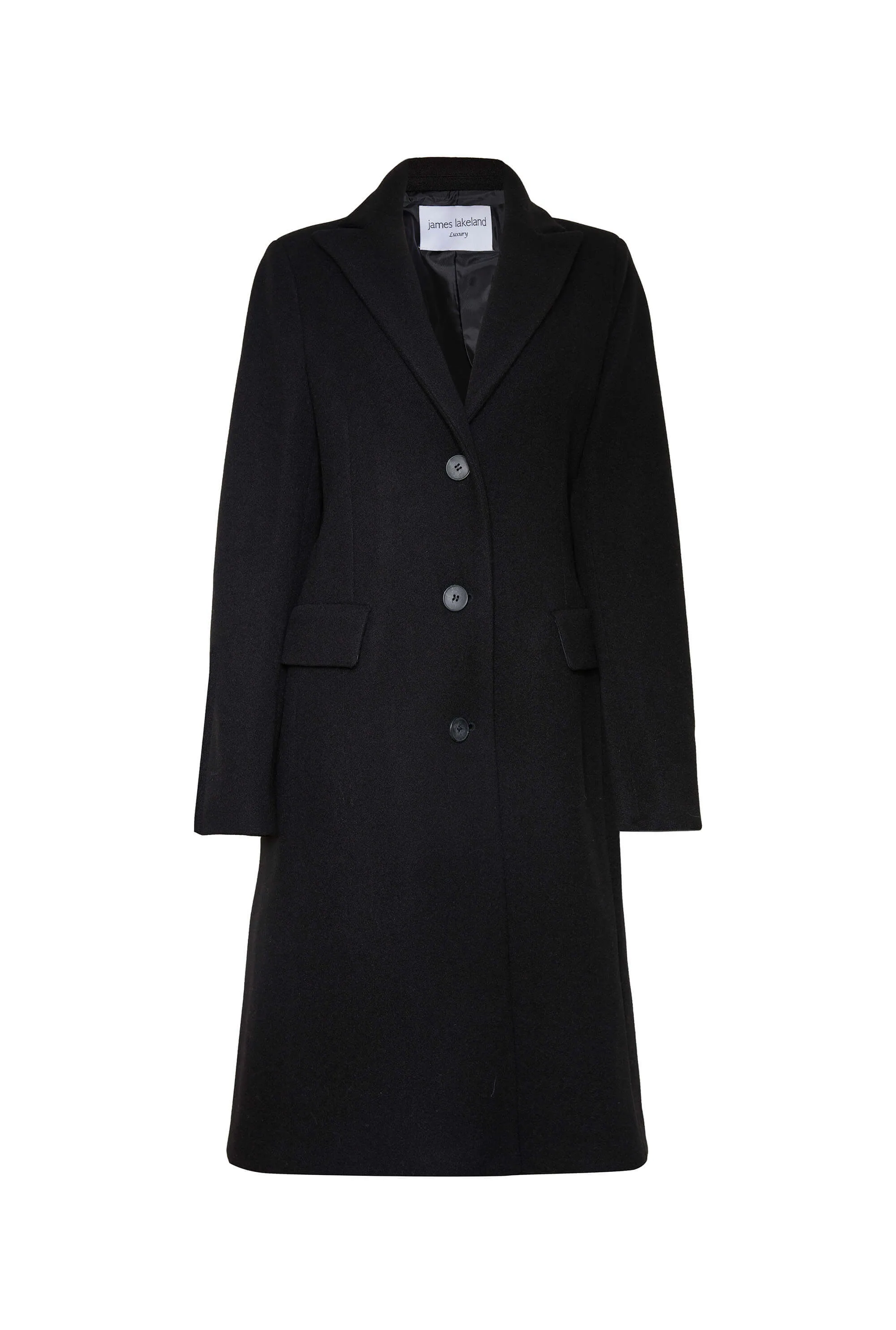 3 Button Coat Black