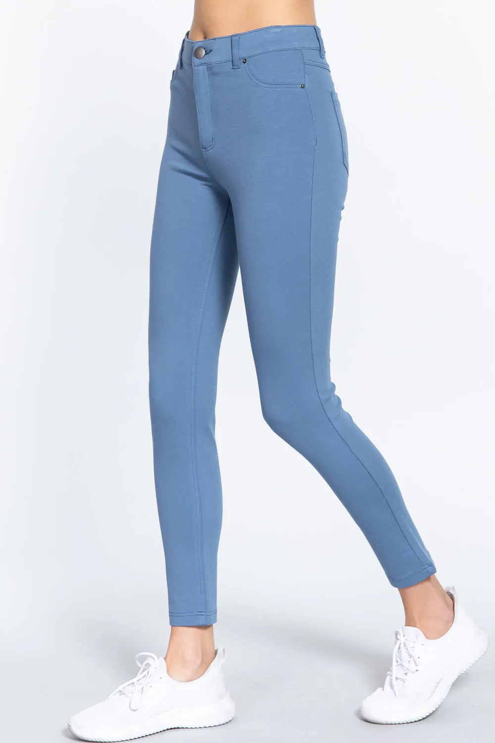 5-pockets Shape Skinny Ponte Mid-rise Pants