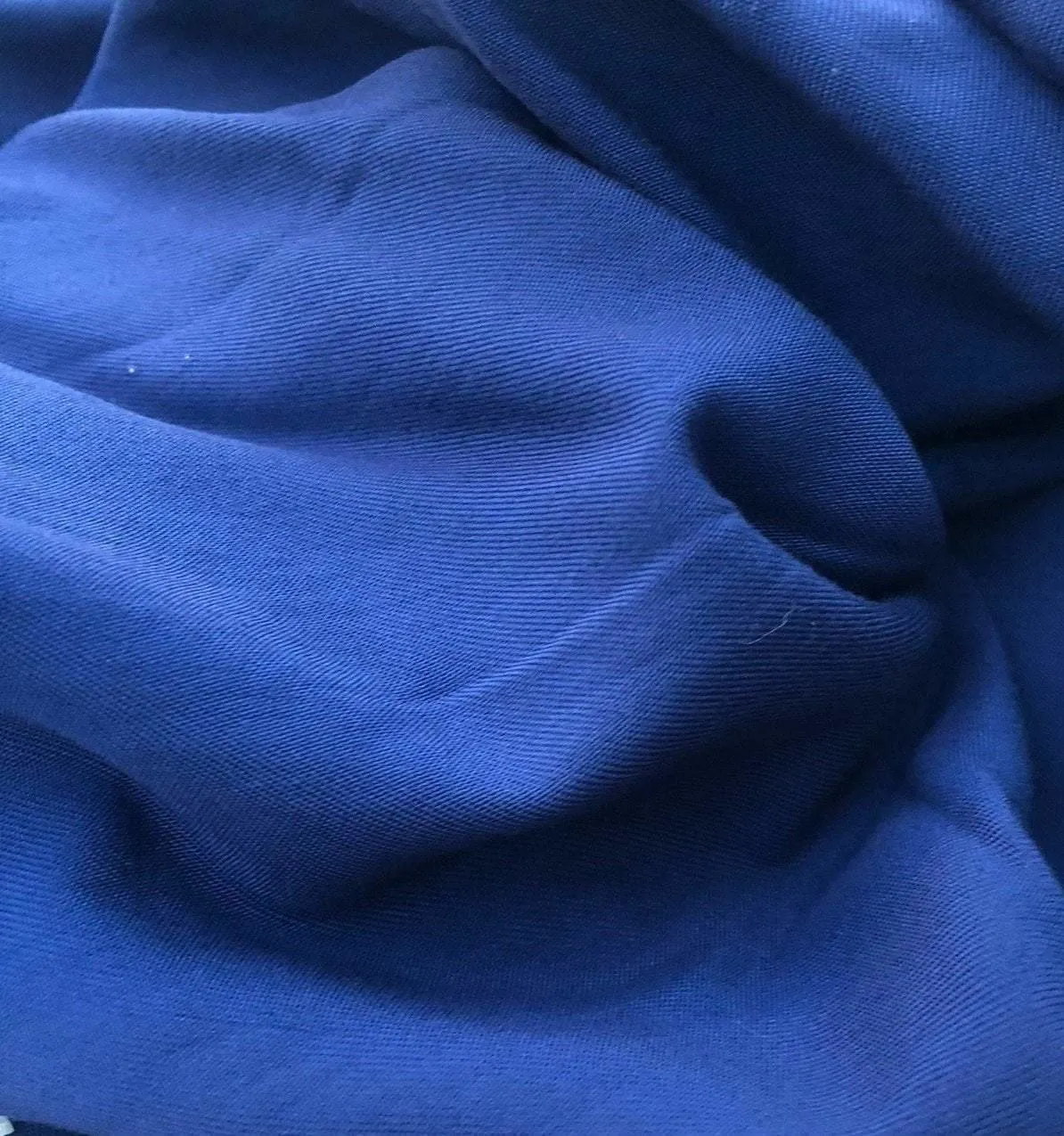 58" Cross Dye Dark Blue Cotton Blend Twill Woven Fabric By the Yard