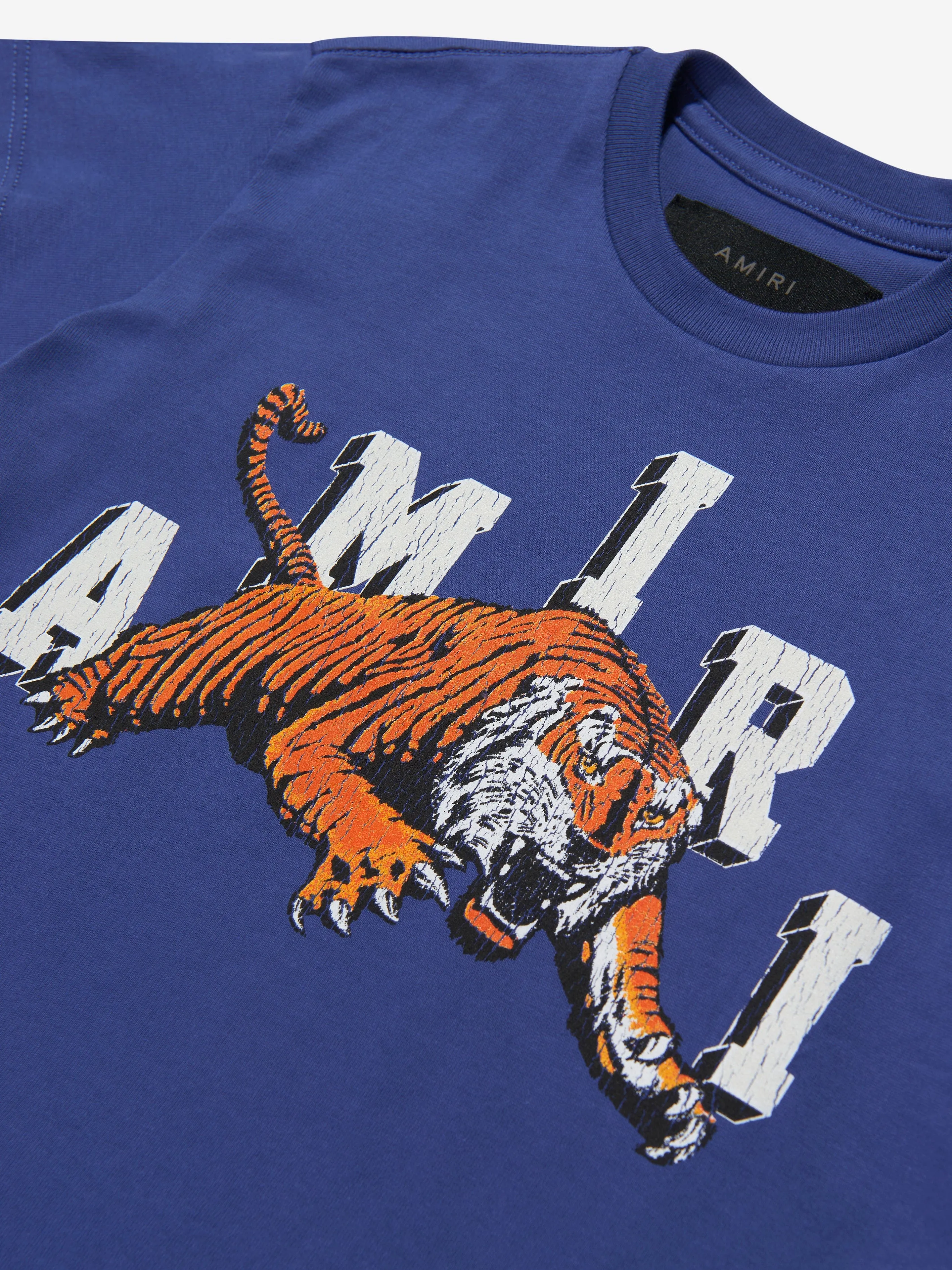 Amiri Kids Tiger T-Shirt in Blue