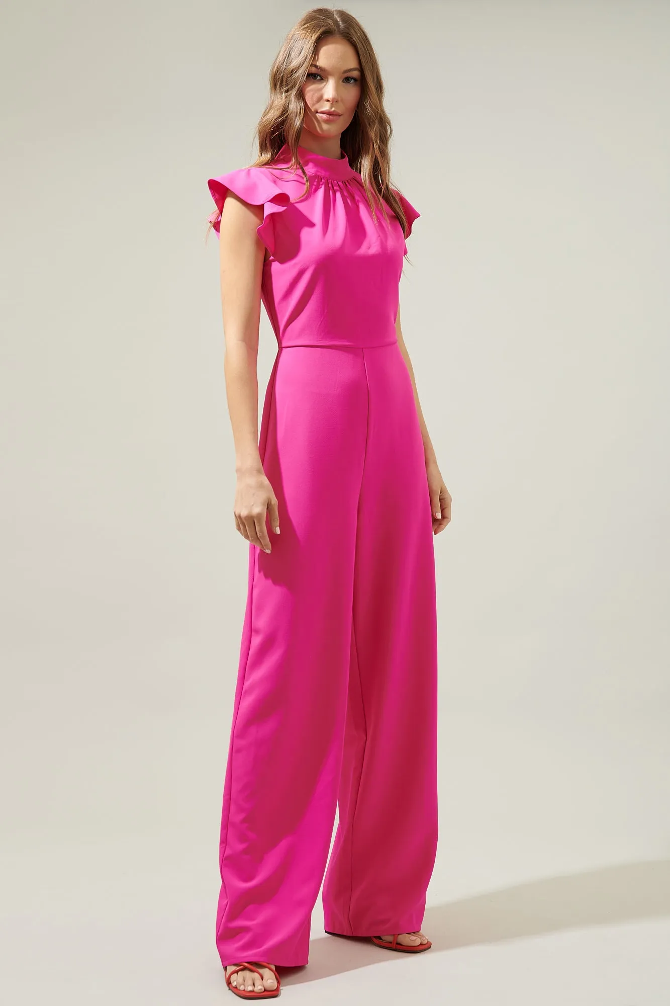 Arabella Mock Neck Wide Leg Jumpsuit