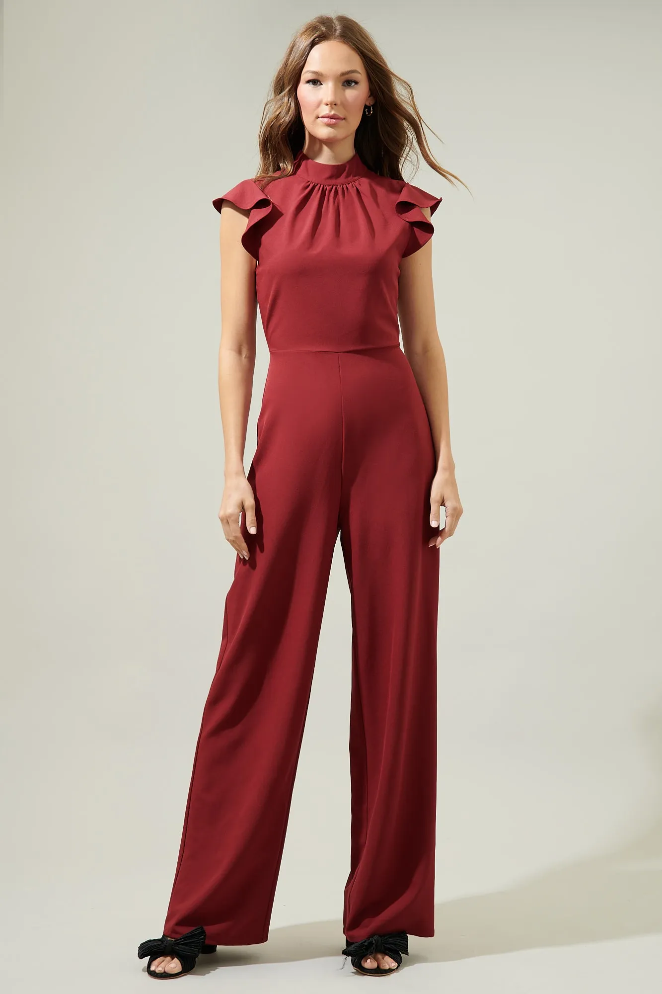 Arabella Mock Neck Wide Leg Jumpsuit