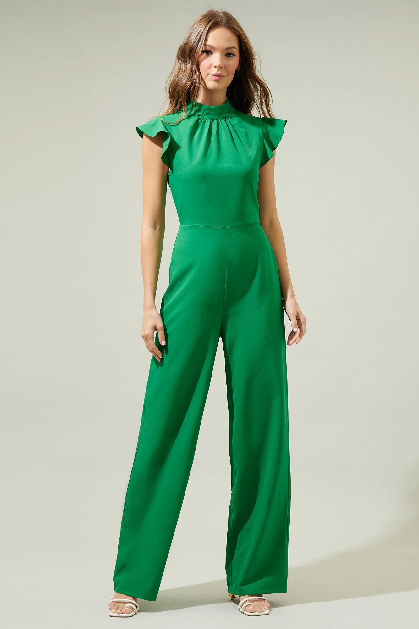 Arabella Mock Neck Wide Leg Jumpsuit