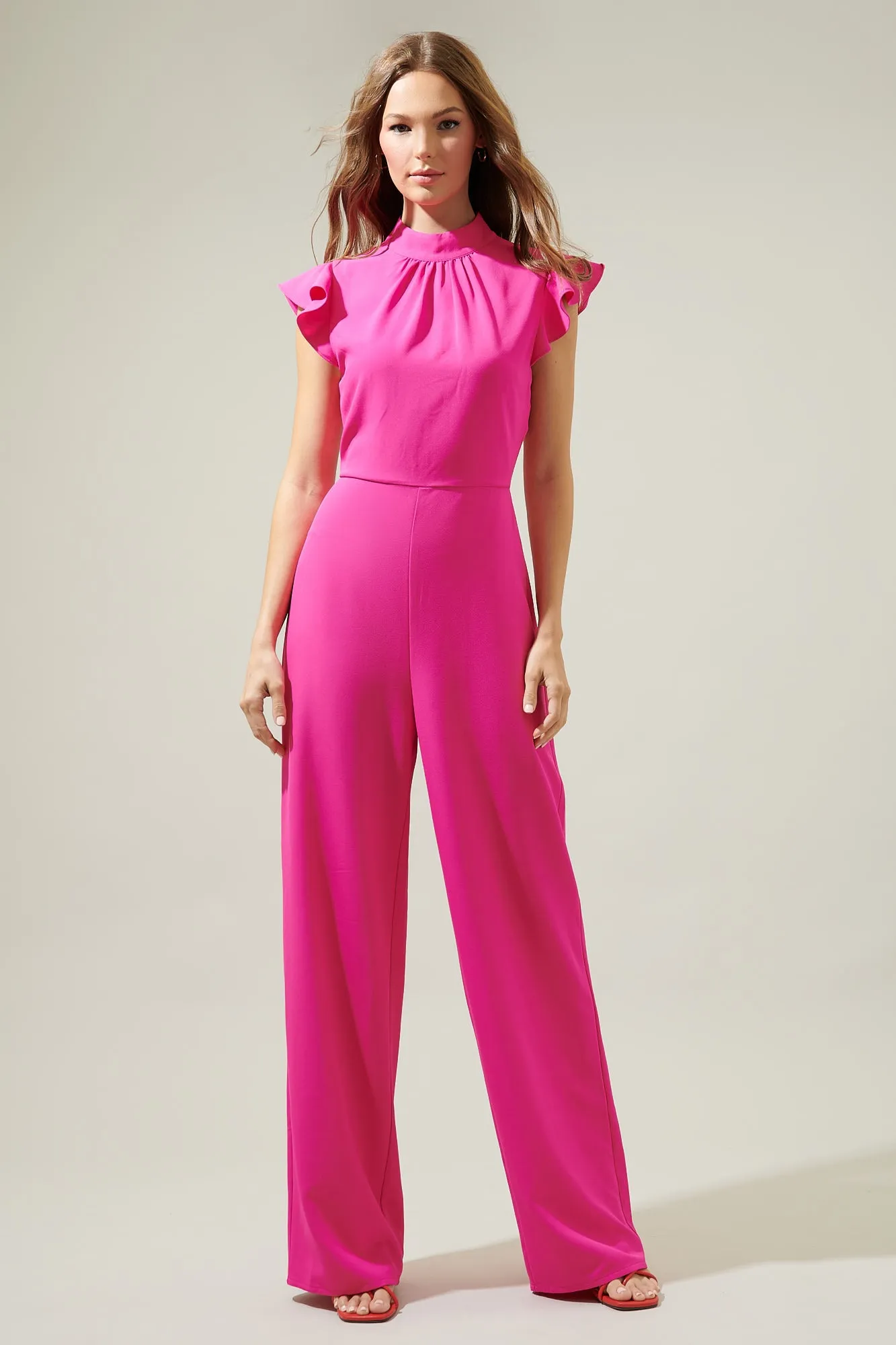 Arabella Mock Neck Wide Leg Jumpsuit