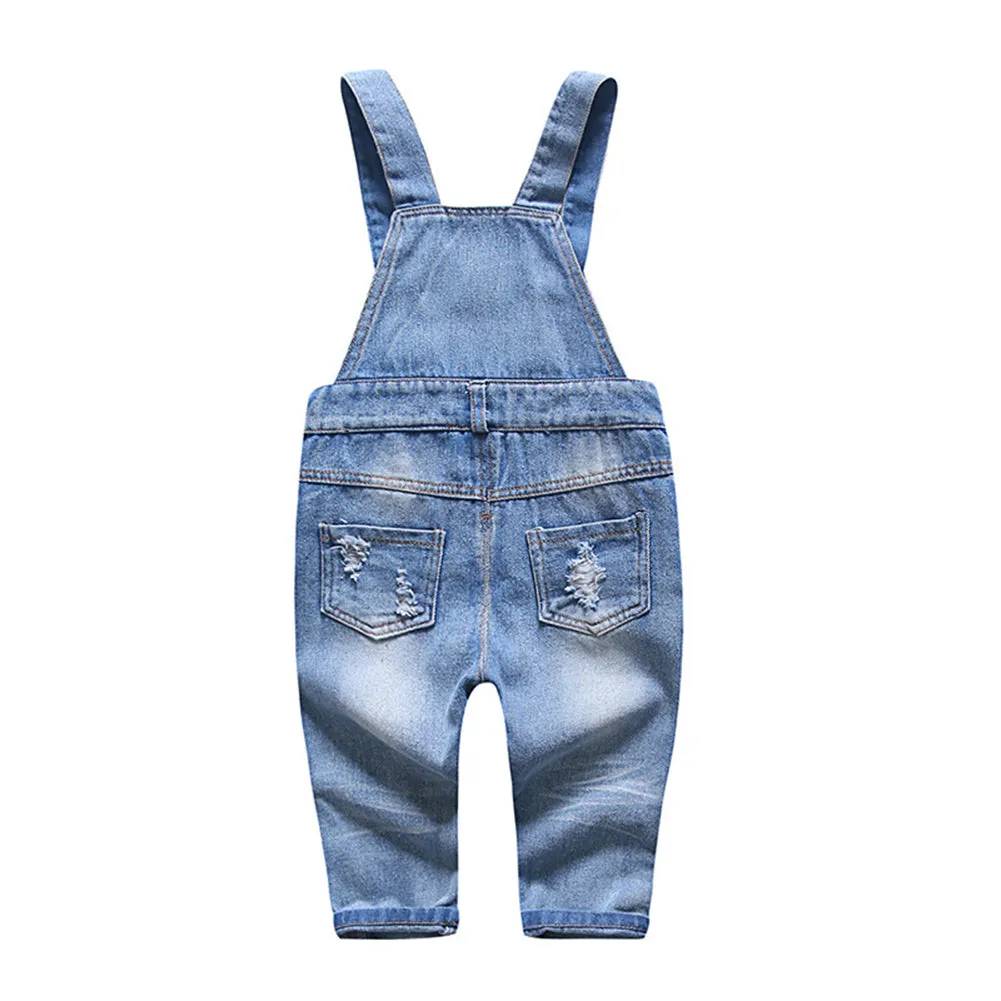 Baby Overalls Red Plaid Ripped Jeans Jumpsuit