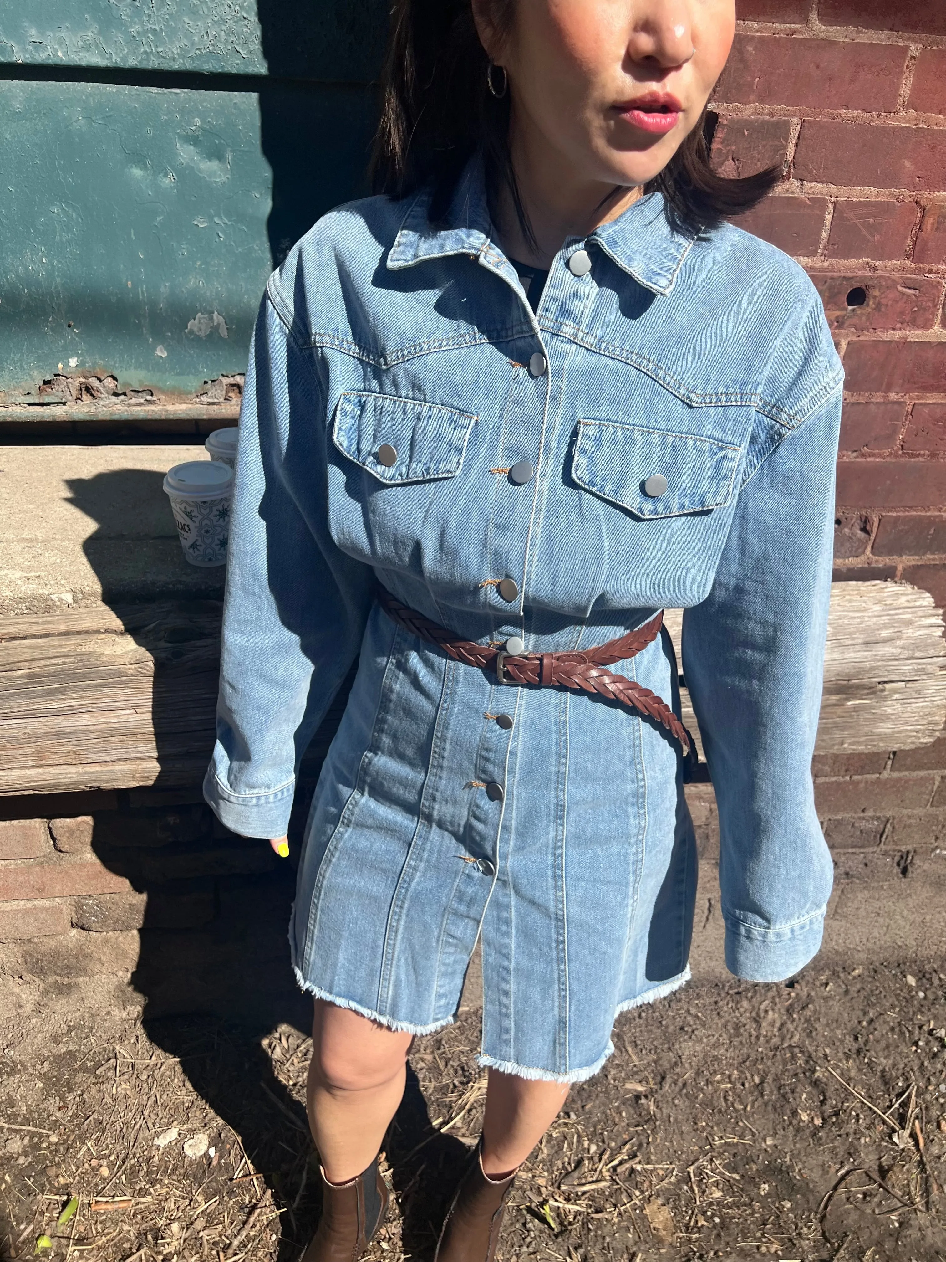 BALLY Denim shirt dress