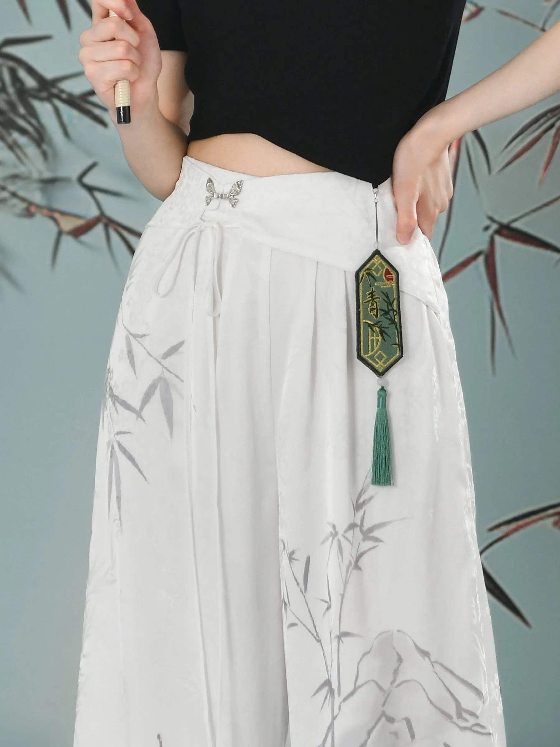 Bamboo Shadow Wide Leg Drape Pants