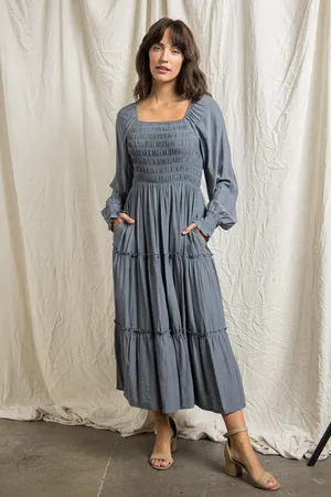 Bella Elegant Dress in Slate