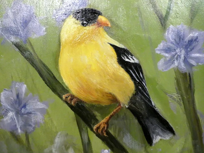 Bird Oil Painting, original oil painting