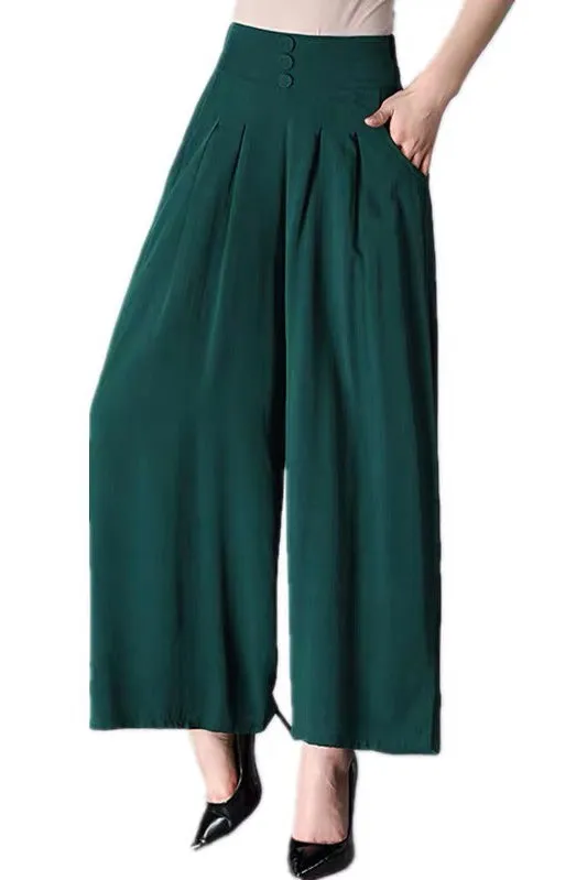 Black Wide Leg Pants W/ Pockets