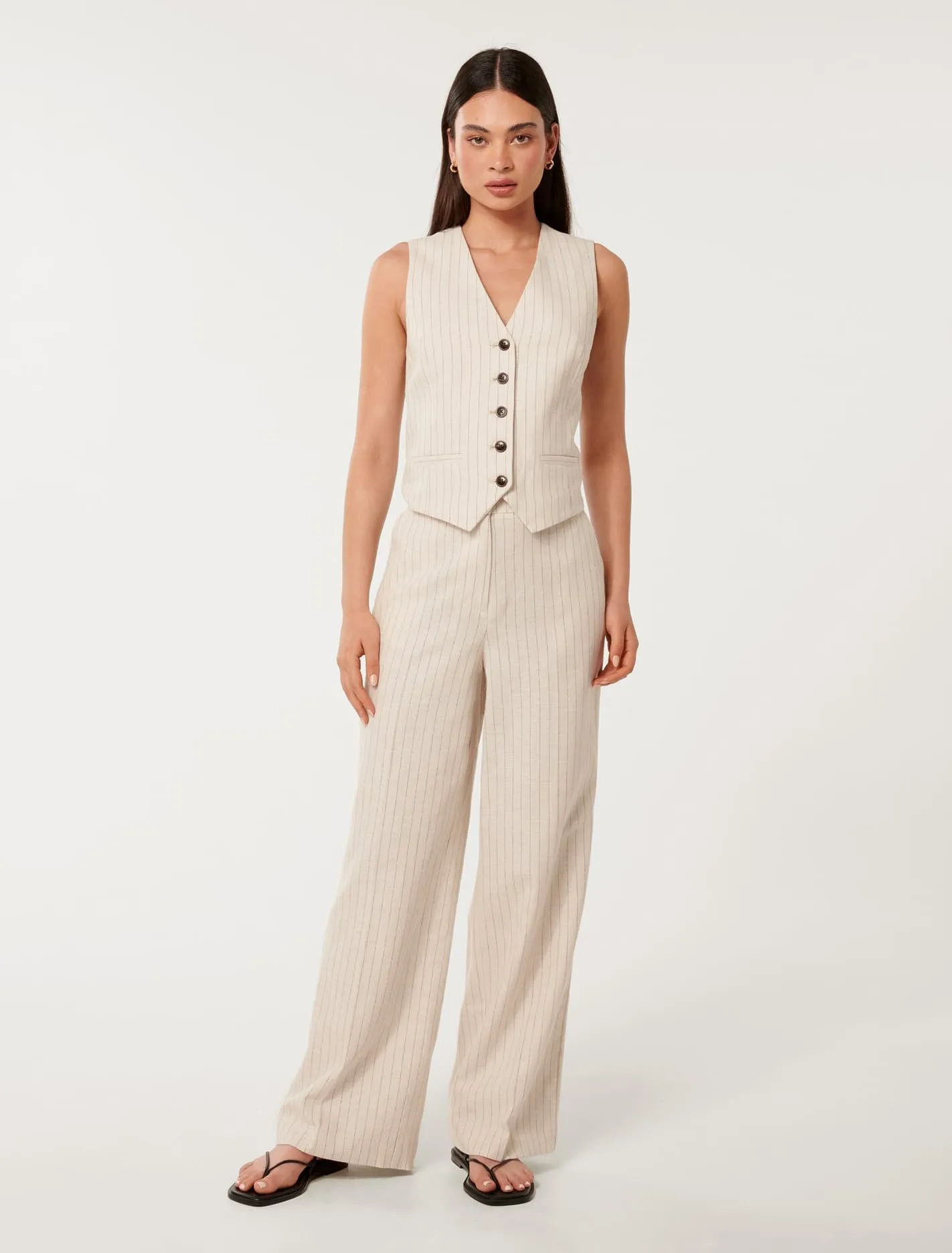 Blake Pinstripe Wide Leg Pants