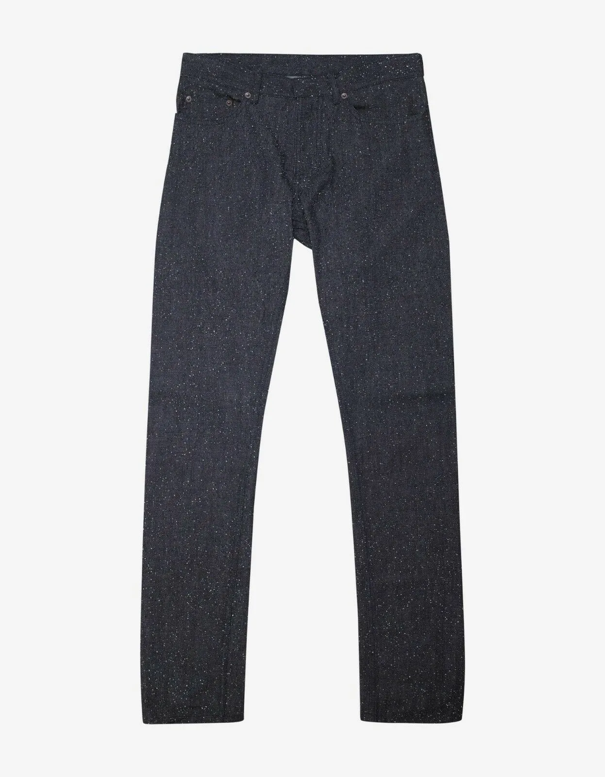 Blue Slub Cotton Denim Jeans