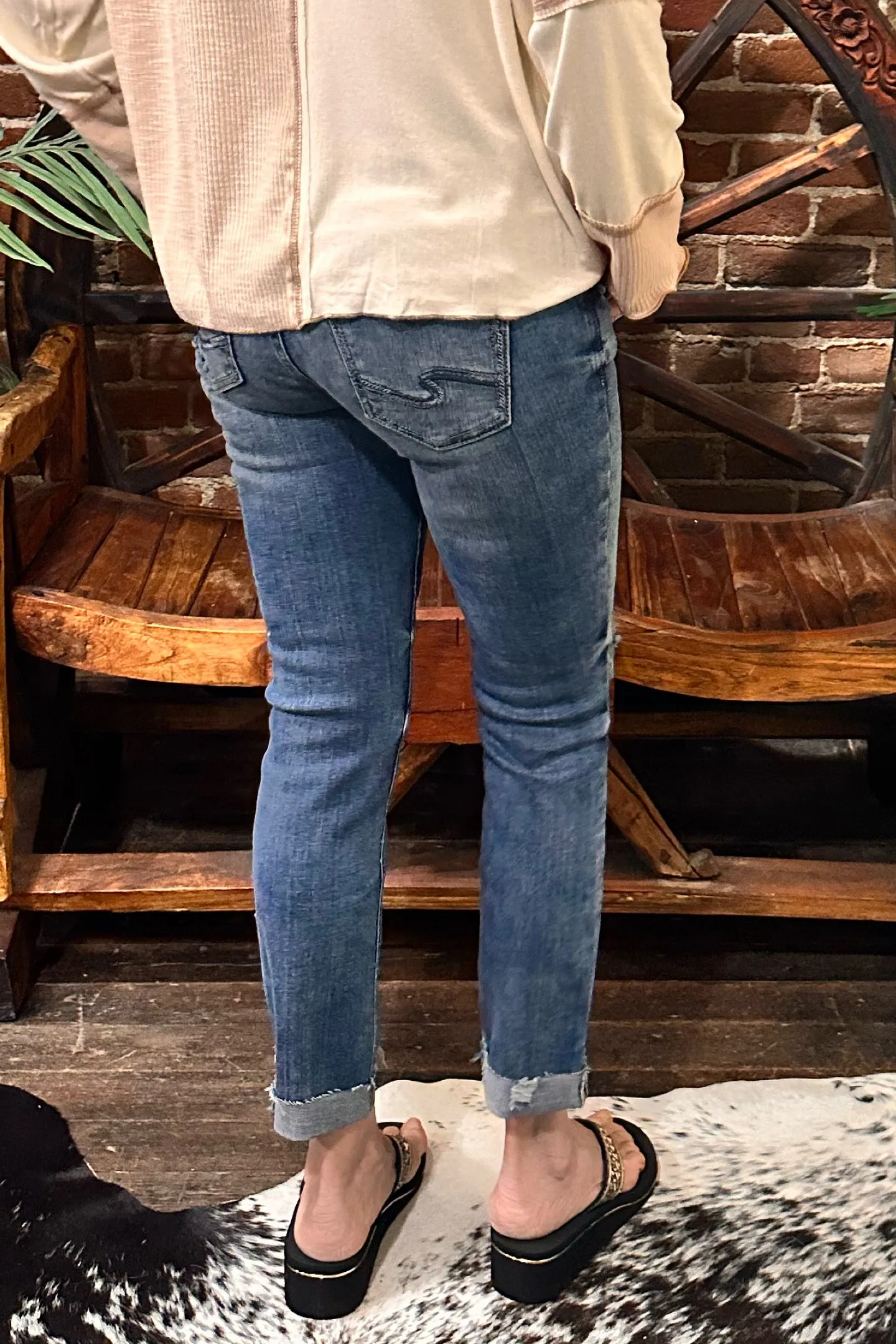 Boyfriend Jean by Silver with Exposed Button