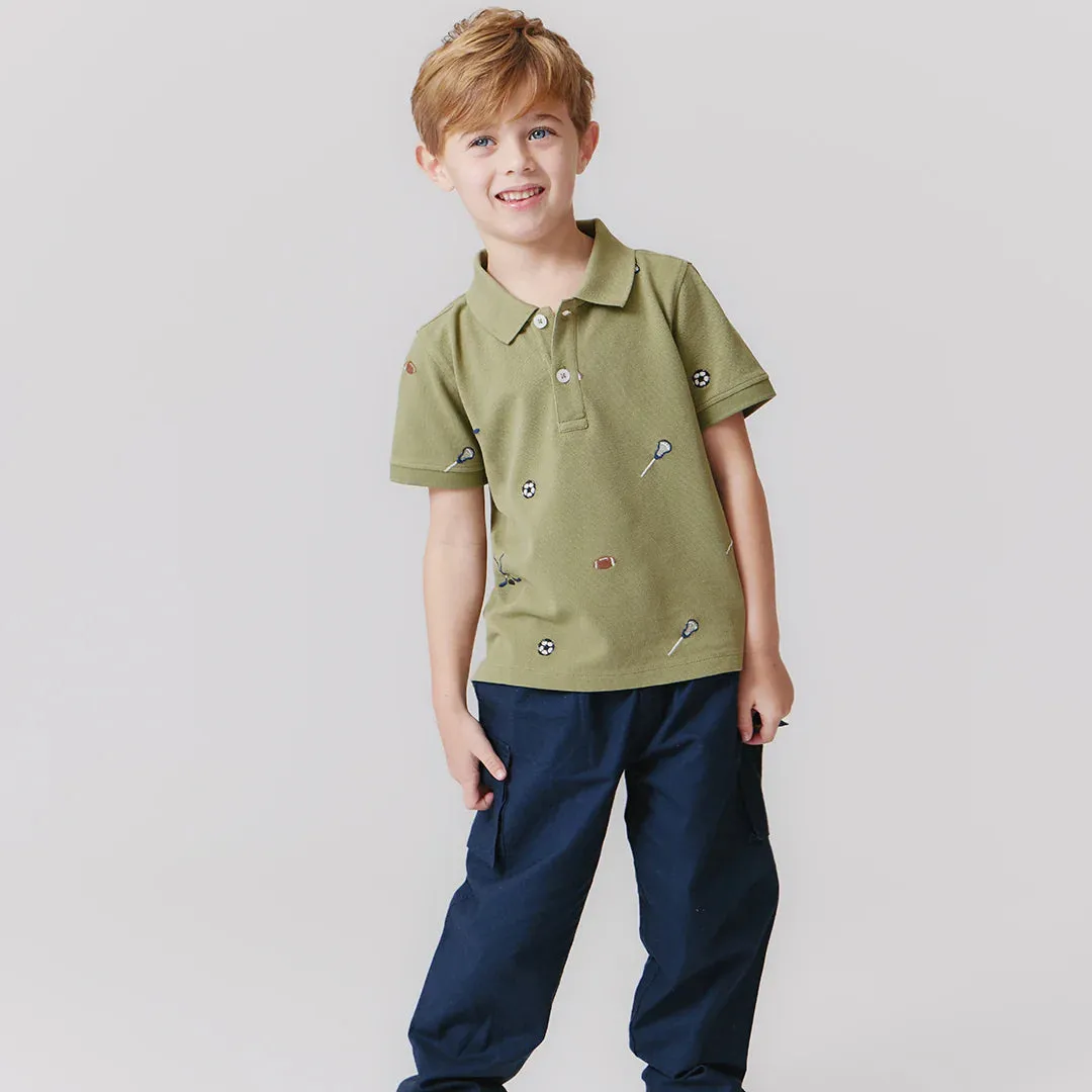 Boys Alec Shirt - Sports Embroidery