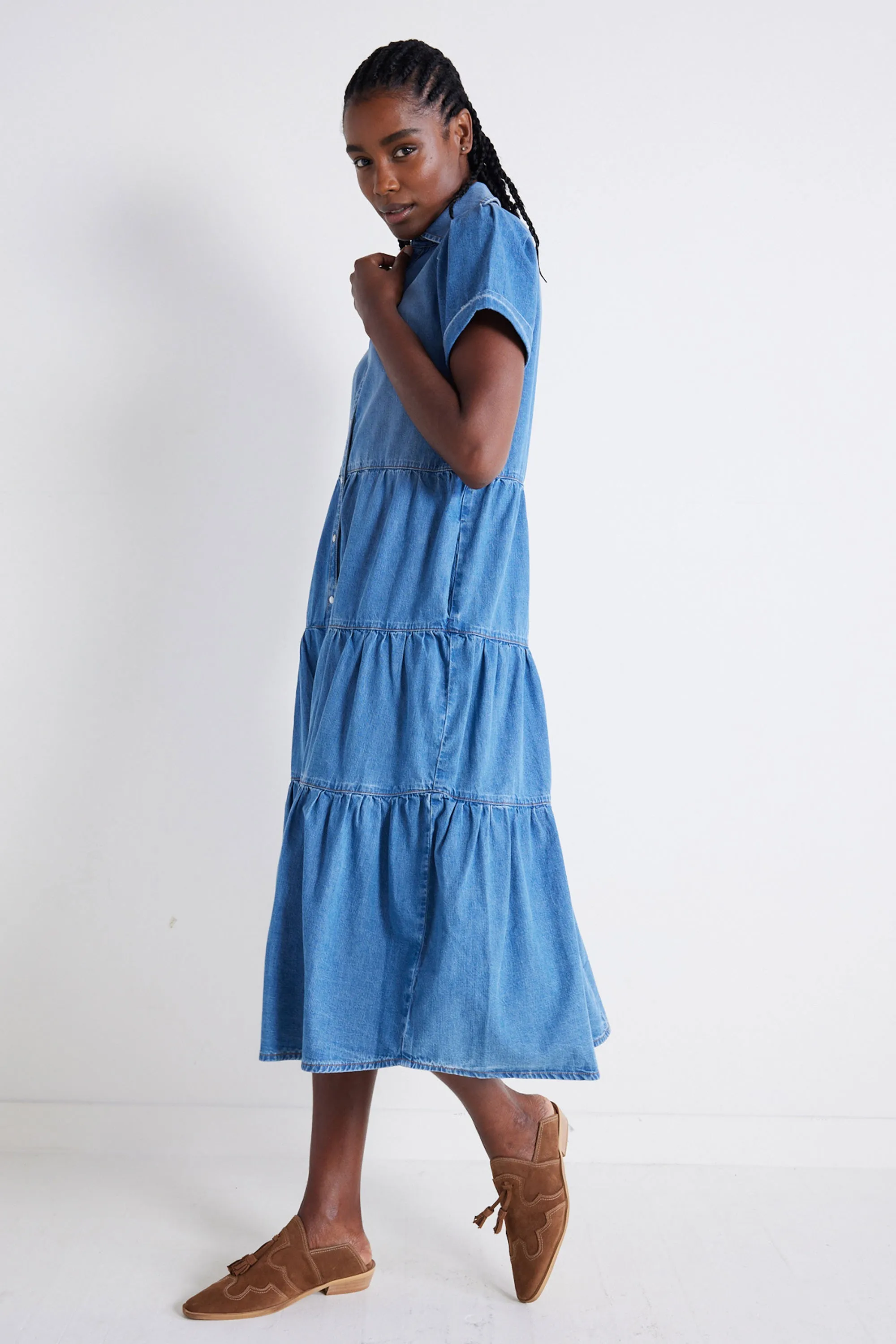 Breaking Free Long Denim Dress