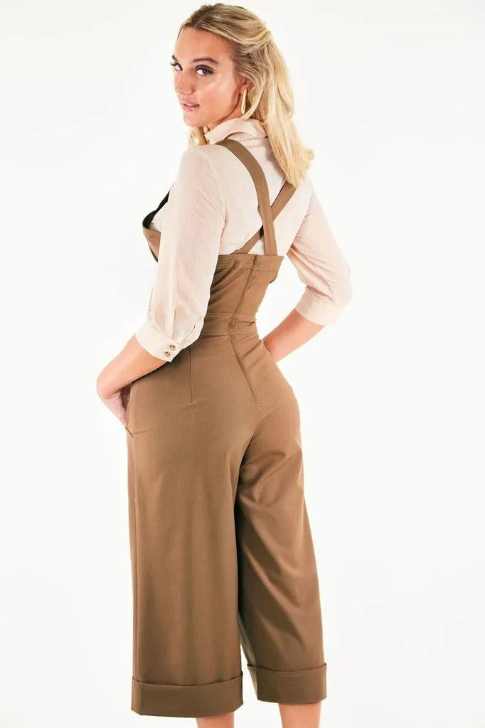 Brown Wide Leg Jumpsuit