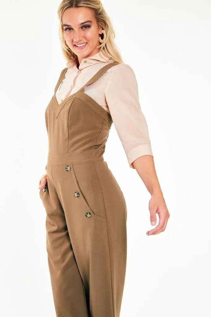 Brown Wide Leg Jumpsuit