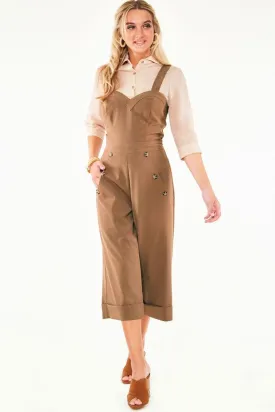 Brown Wide Leg Jumpsuit