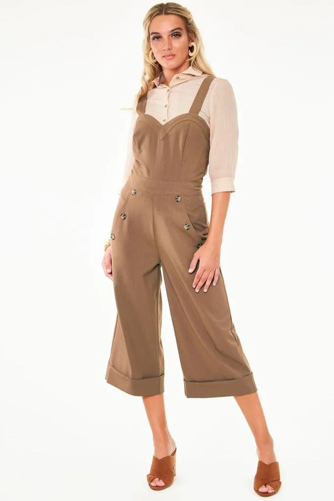 Brown Wide Leg Jumpsuit