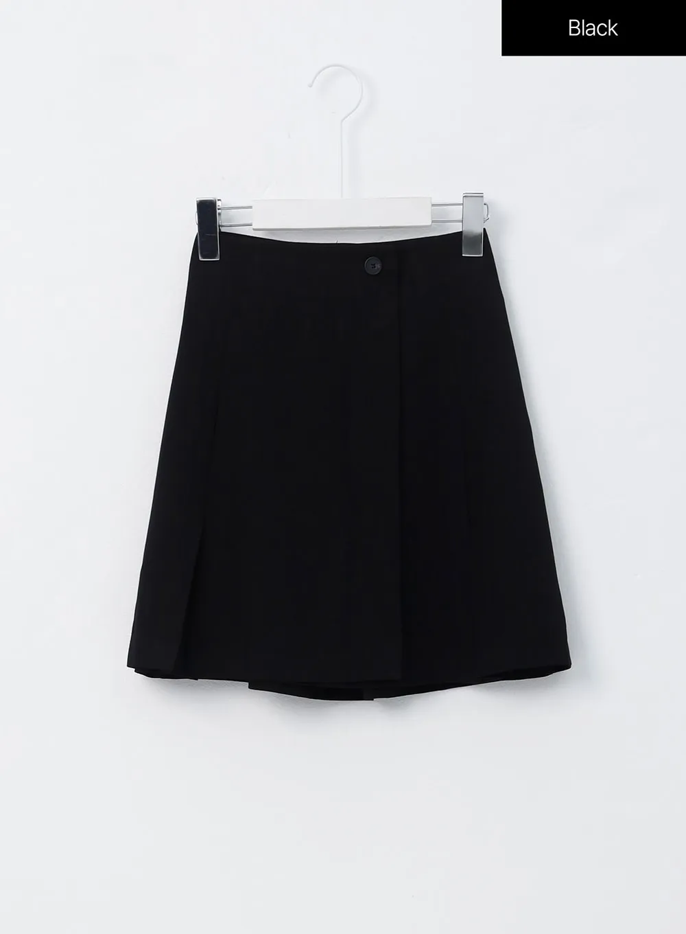 Buttoned Pintuck Mini Skirt OO305