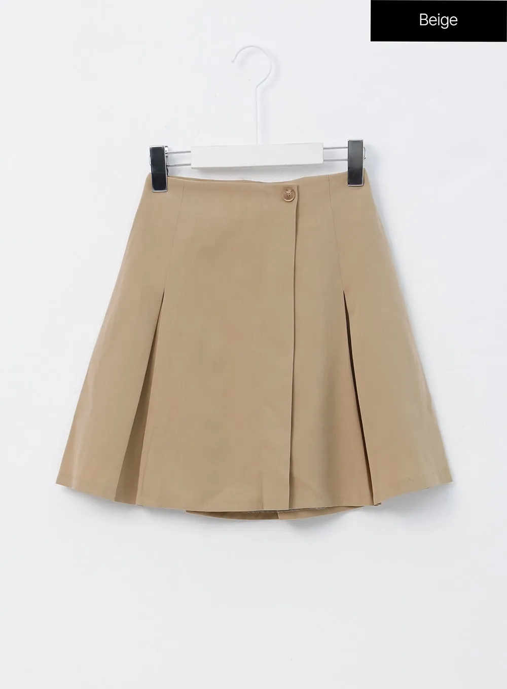 Buttoned Pintuck Mini Skirt OO305