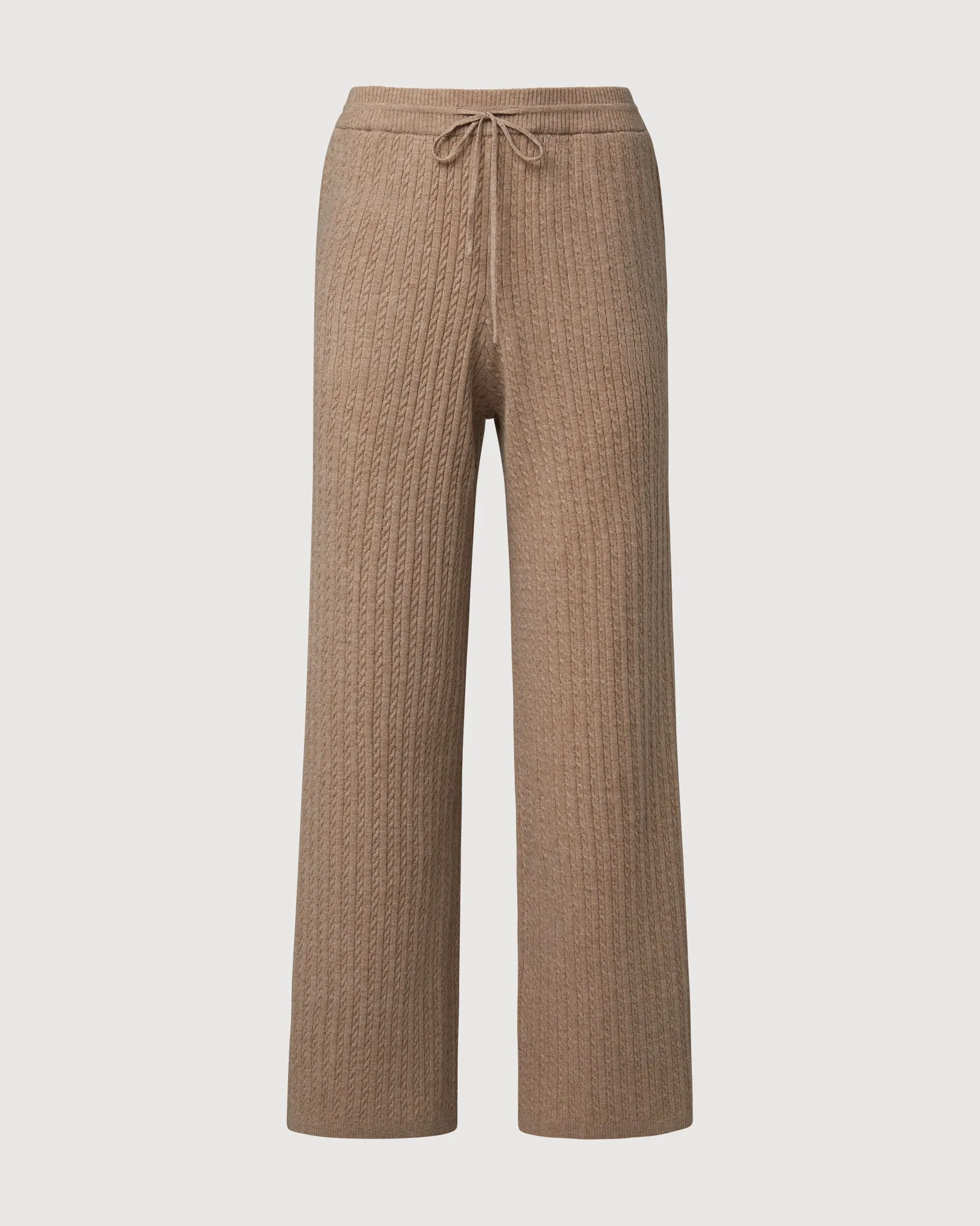 Cable Knit Wide Leg Pant