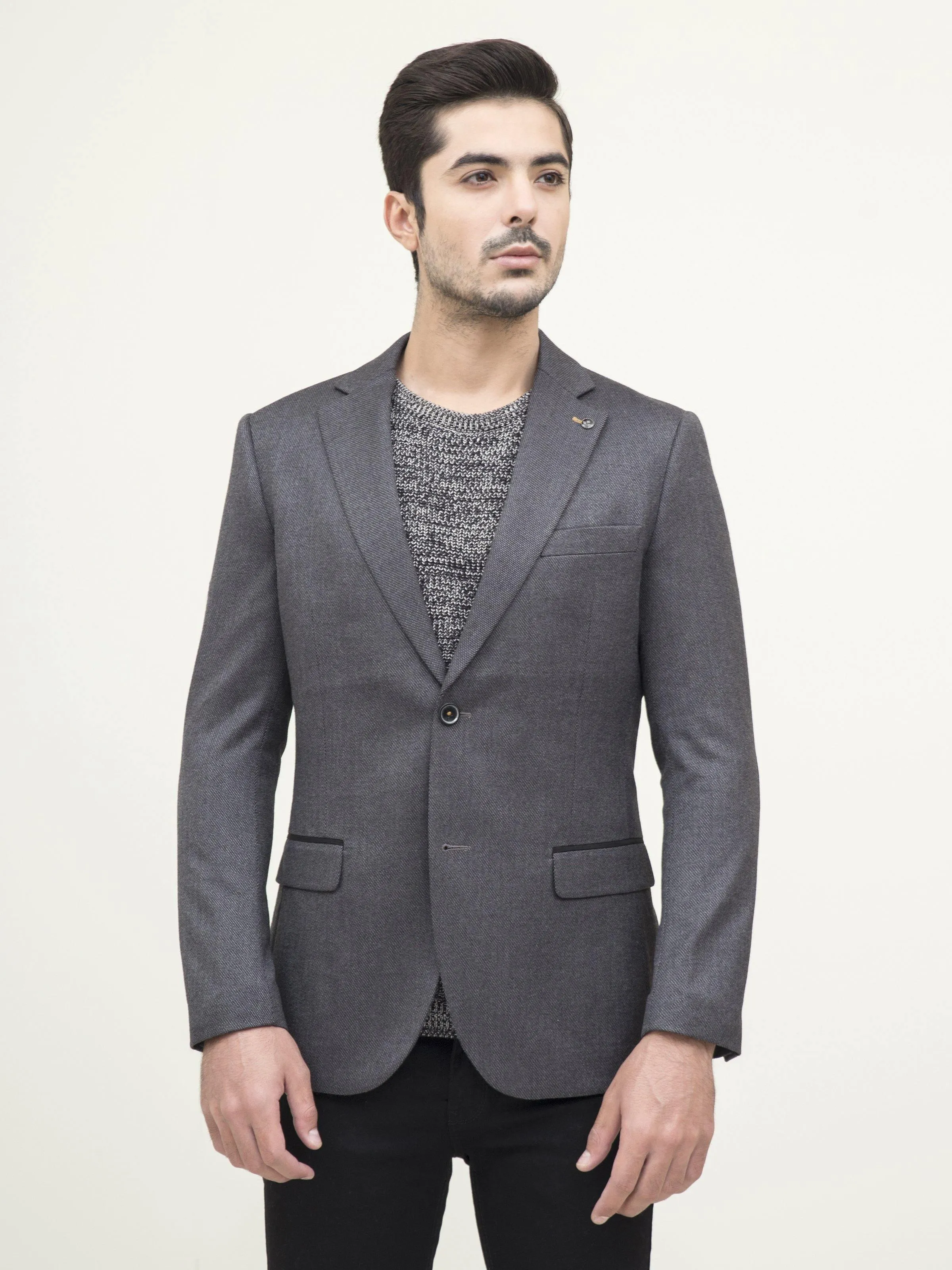 CASUAL COAT SLIM FIT DARK GREY