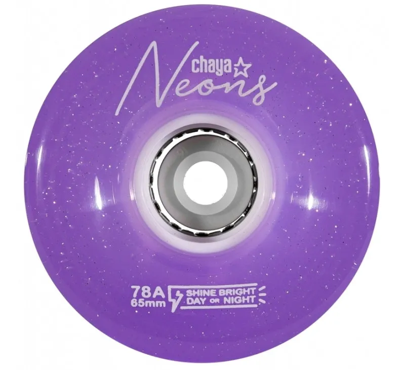 Chaya Light Up Quad Wheels - Neon Purple