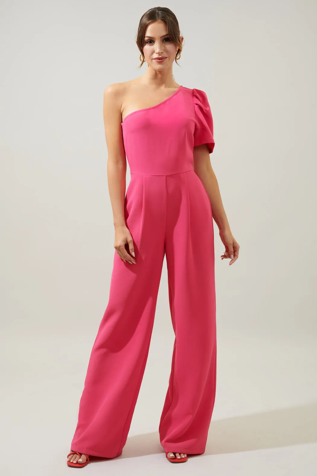 Chelsea One Shoulder Wide Leg Jumpsuit