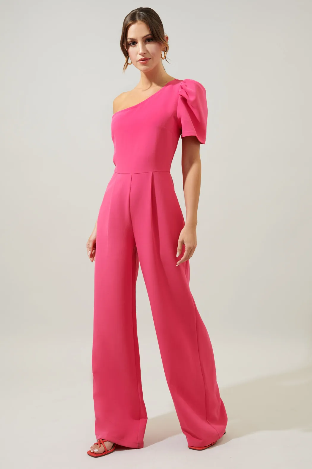 Chelsea One Shoulder Wide Leg Jumpsuit