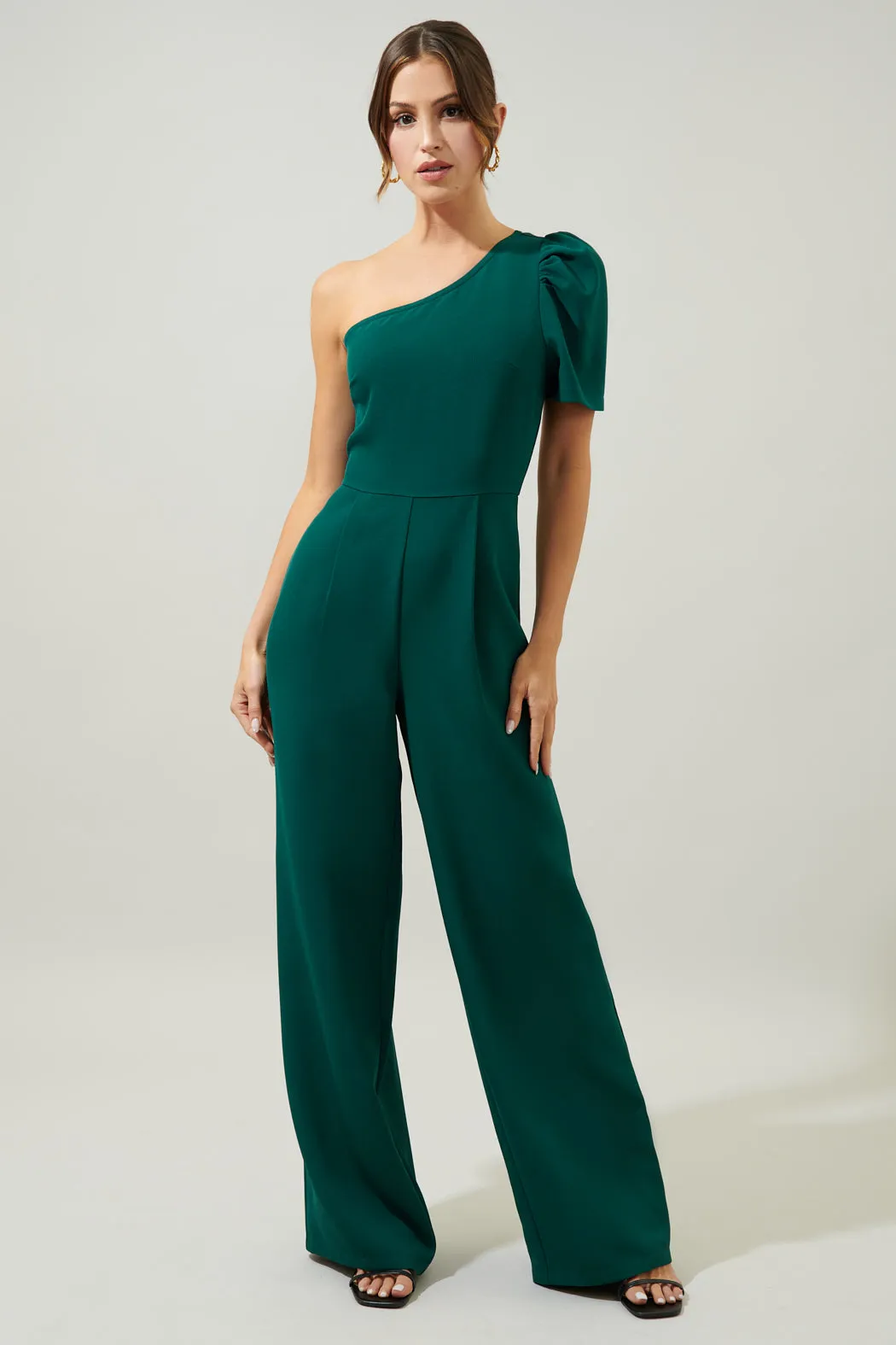 Chelsea One Shoulder Wide Leg Jumpsuit