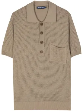 Clemente Crochet-Knit Polo Shirt