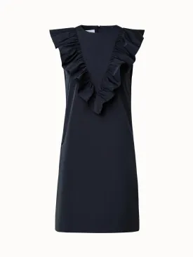 Cocktail Dress with XL Ruffle Detail in Cotton Blend