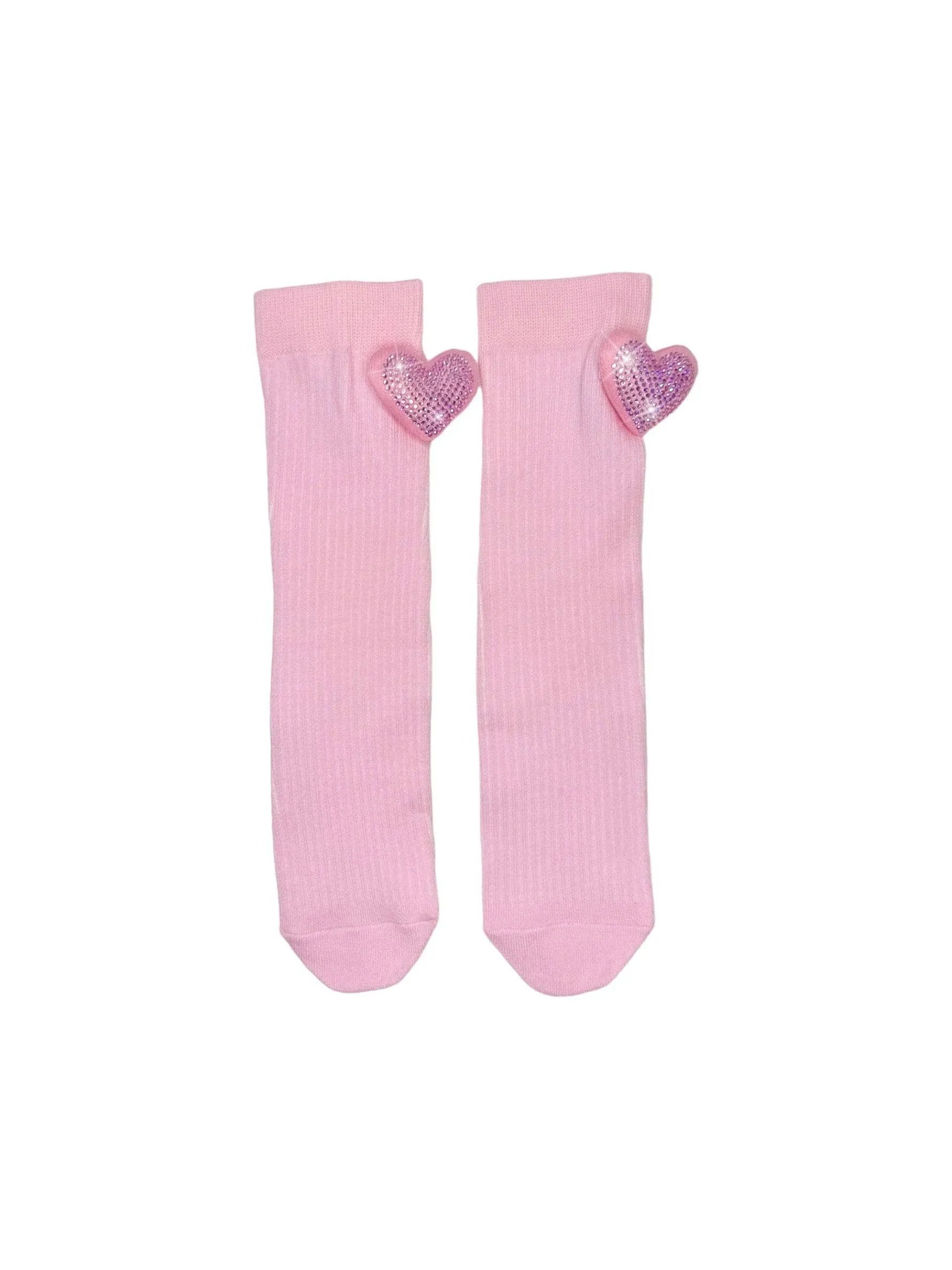 Crystal Hearts Knee Socks