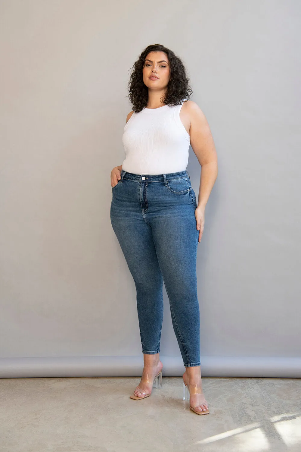 Curve Lift & Shape Jeans - Mid Blue