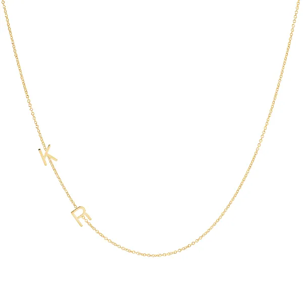 Custom Gold Necklace - 2 Letters