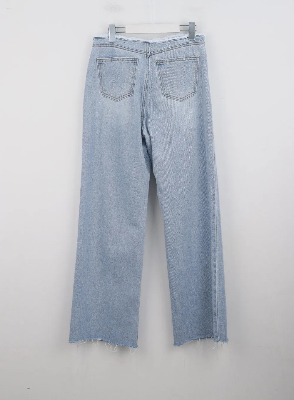 Cut Waist Wide Leg Jeans CG323