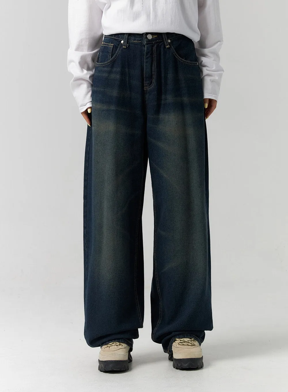 Dark Wash Wide Leg Jeans CS320