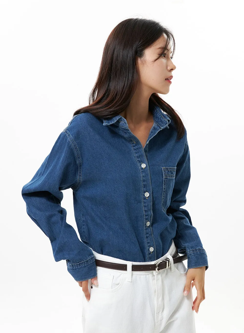 Denim Button-Down Shirt OS310