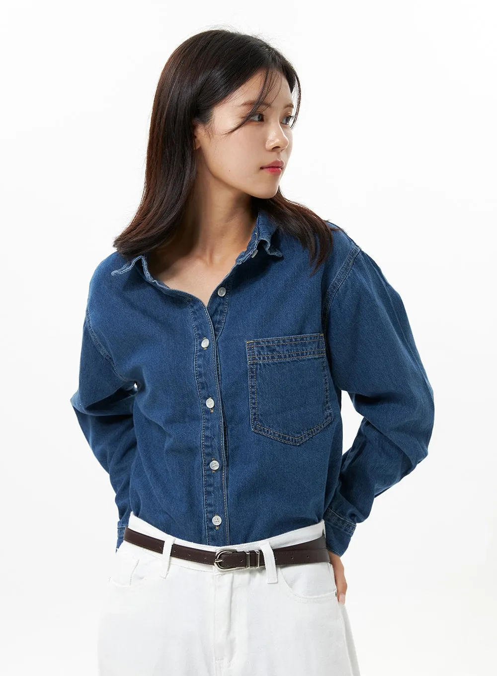 Denim Button-Down Shirt OS310