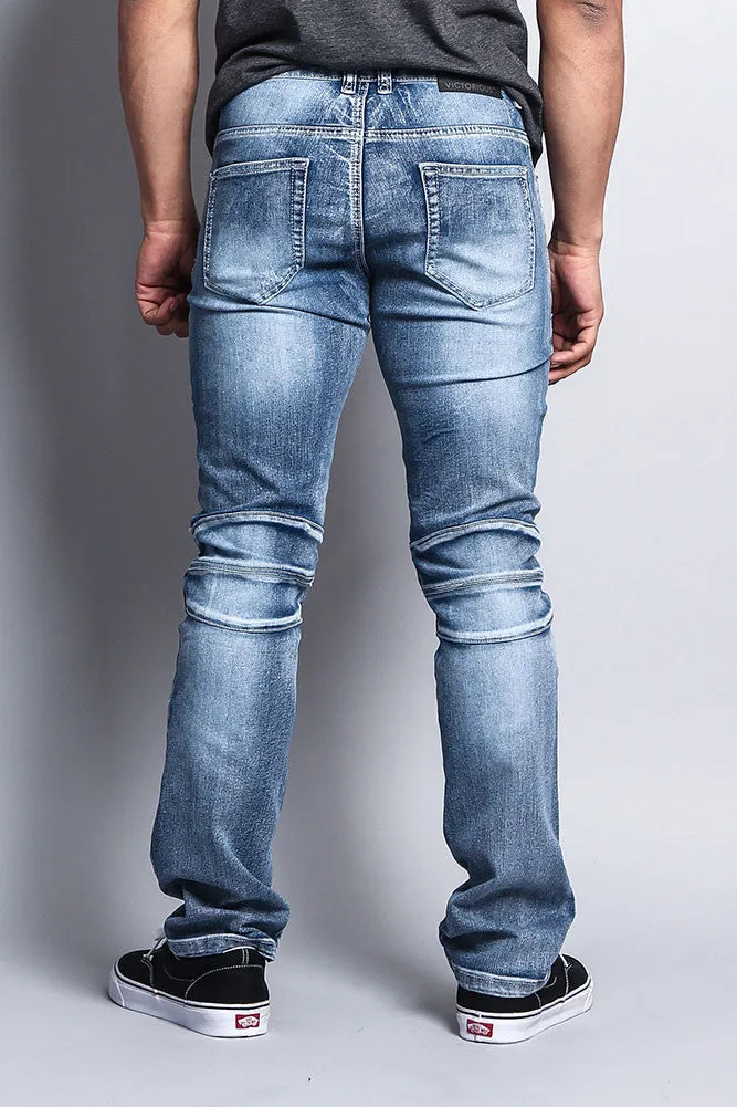 Destroyed Slim Fit Biker Jeans