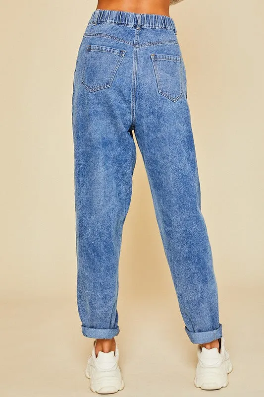 Distressed Vintage Washed (Dark Denim)