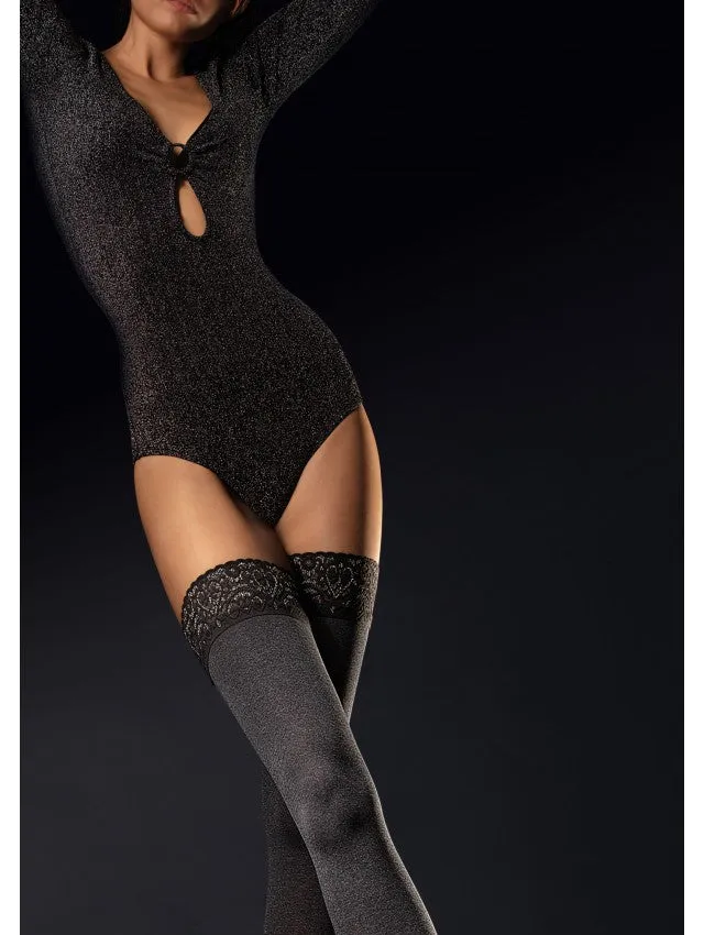 Fancy Opaque Thigh-High Stay-Ups