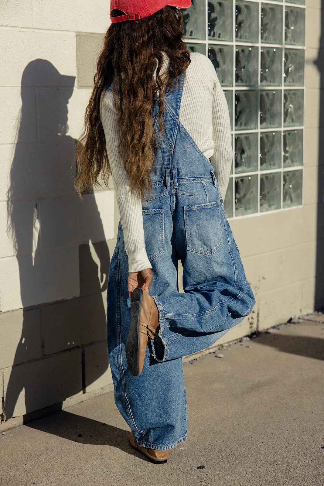 Free People Good Luck Barrel Overalls