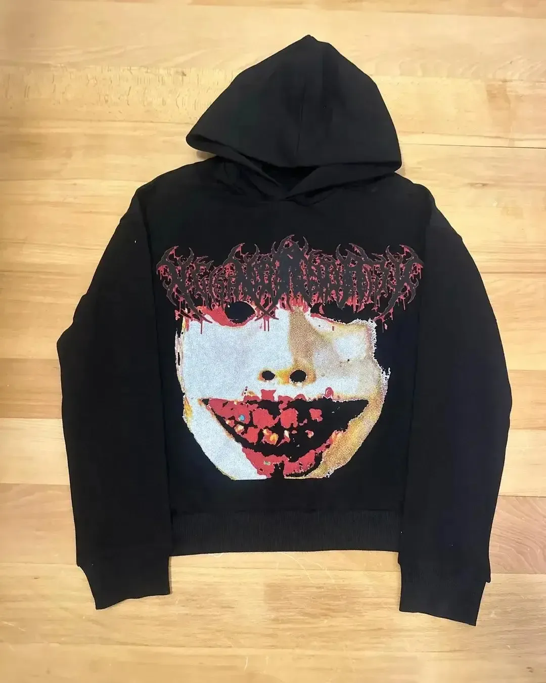 Harajuku High Street Print Hoodie Oversized Goth Streetwear Tops Grunge Hoodies Women Couples New Sweatshirt Gothic Y2k Clothes