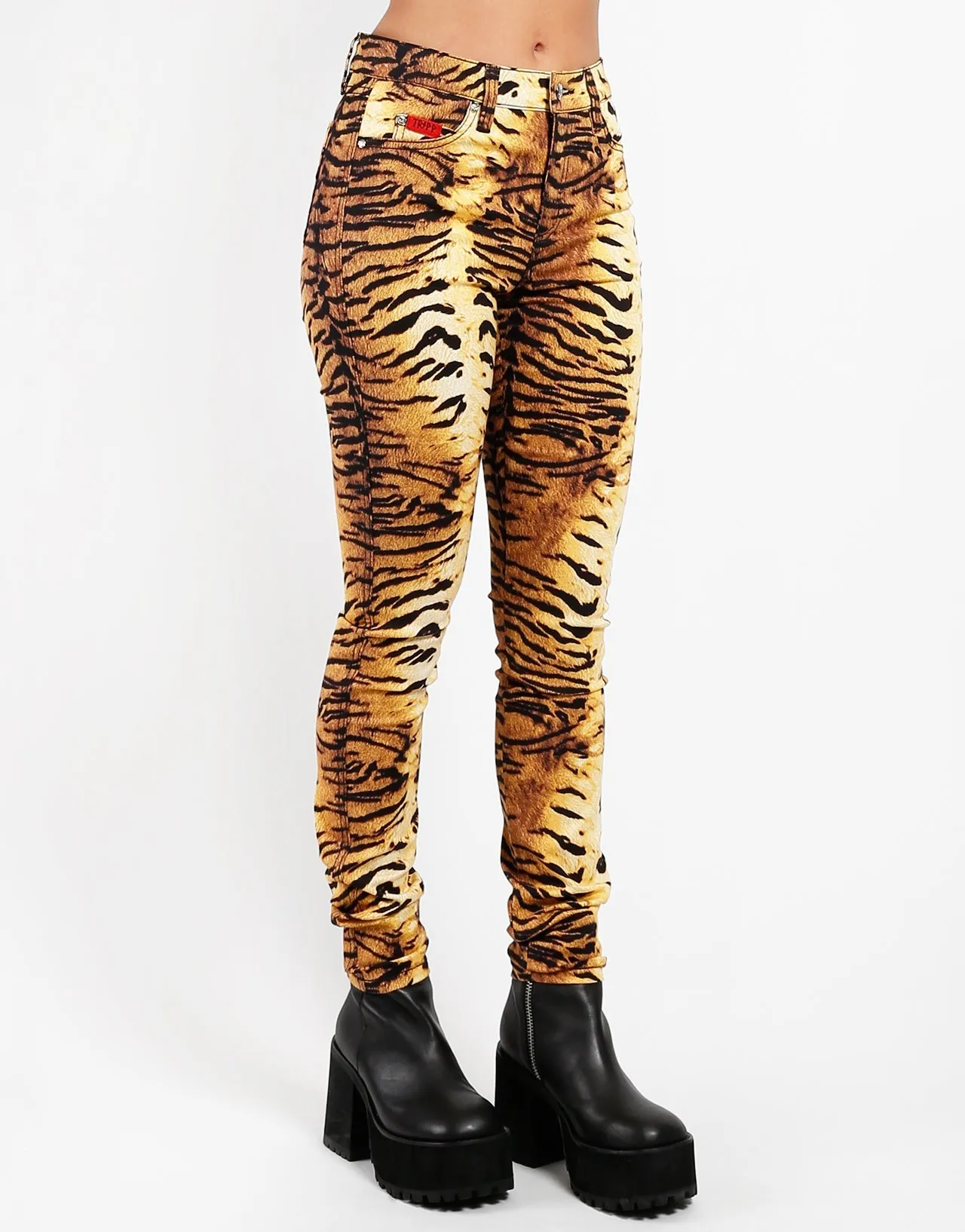 HIGH WAIST T-BACK JEAN TIGER