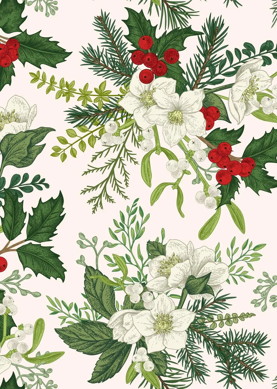 Holiday Holly - A3 Rice Decoupage Paper