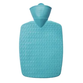 Hot Water Bottle Classic Wicker - Baby Blue