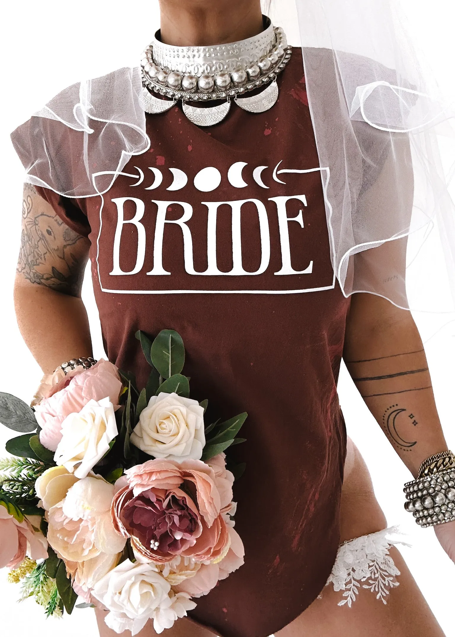 IN MY BRIDE PHASE BLEACHED OUT SIDE SLIT TEE