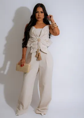 Indie Vibes Pant Set Nude